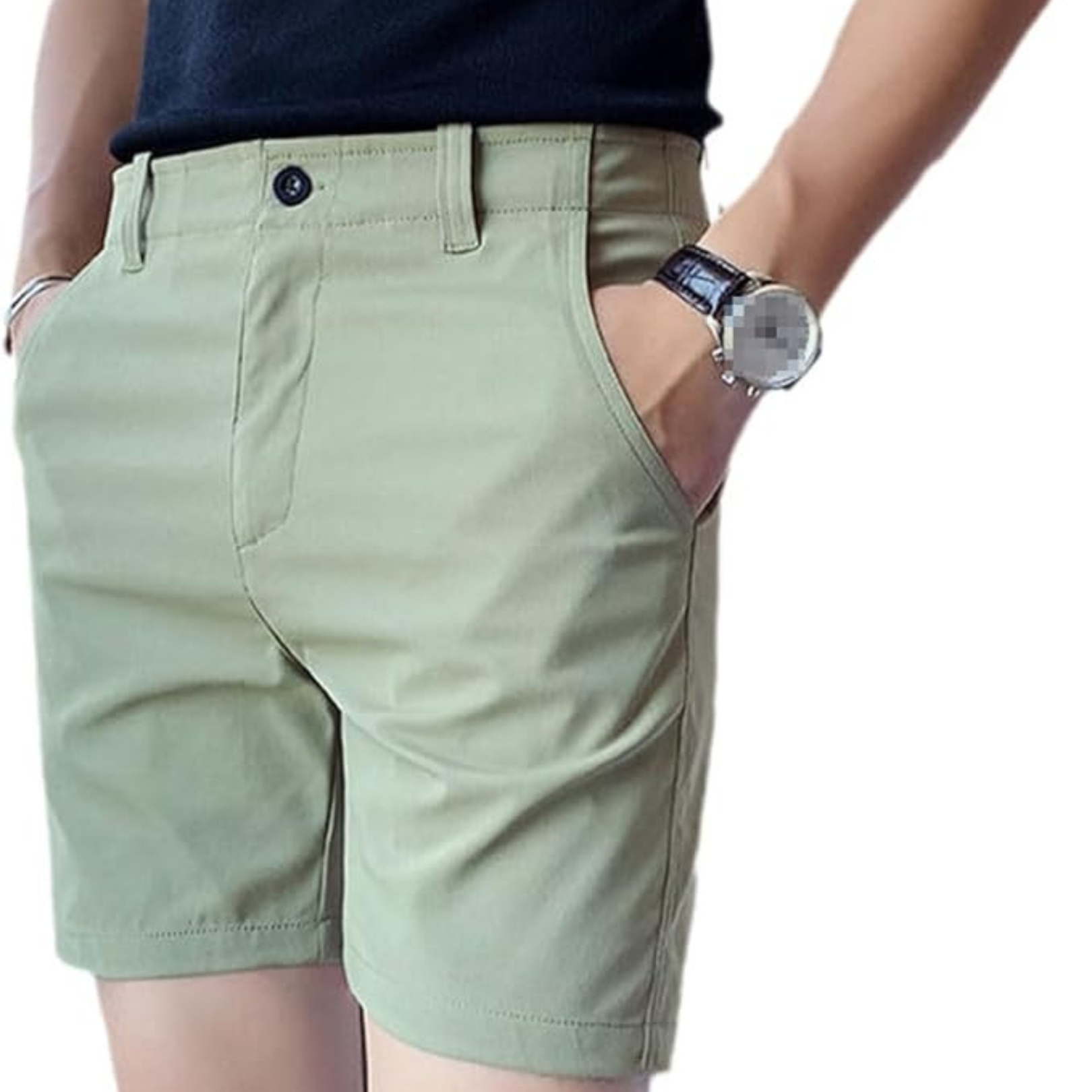 Men's Sleek Solid Casual Shorts